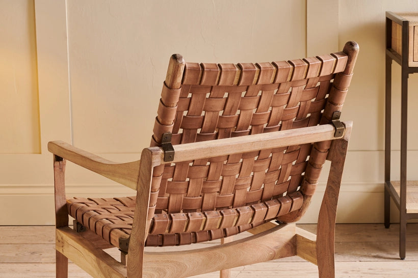 Yuksen Woven Leather Armchair