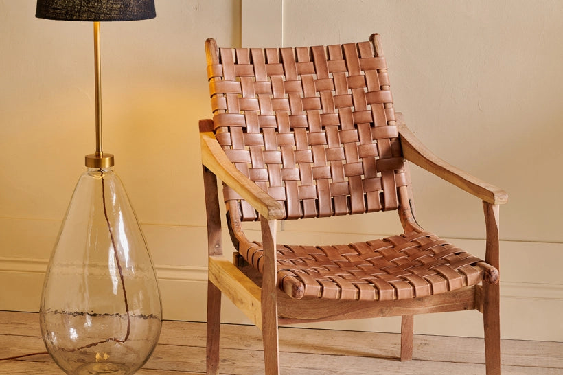 Yuksen Woven Leather Armchair