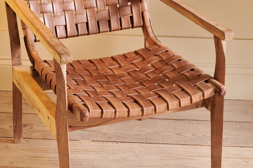 Yuksen Woven Leather Armchair