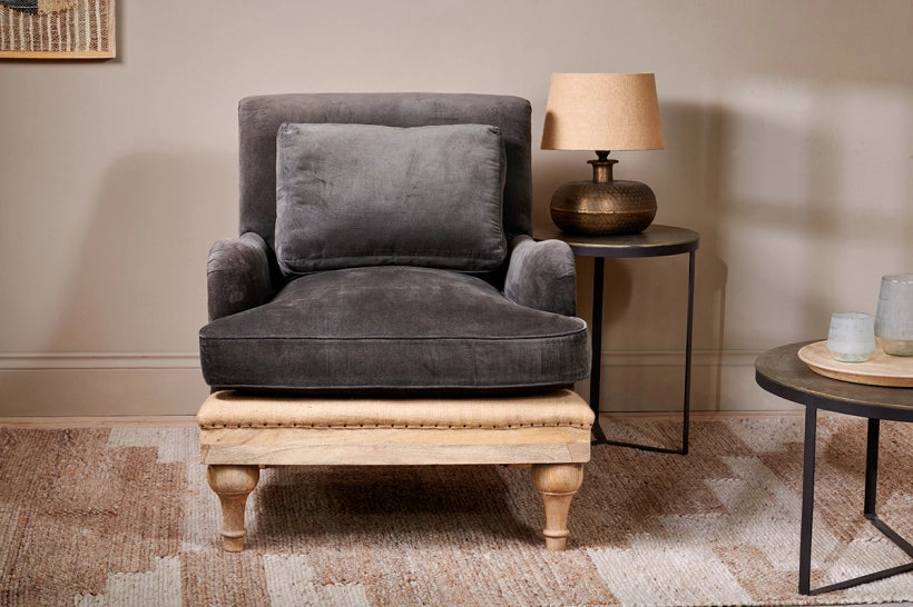 Jube Deconstructed Velvet Armchair