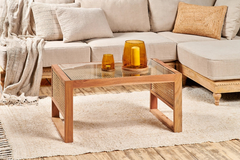 Bangorang Cane & Glass Coffee Table