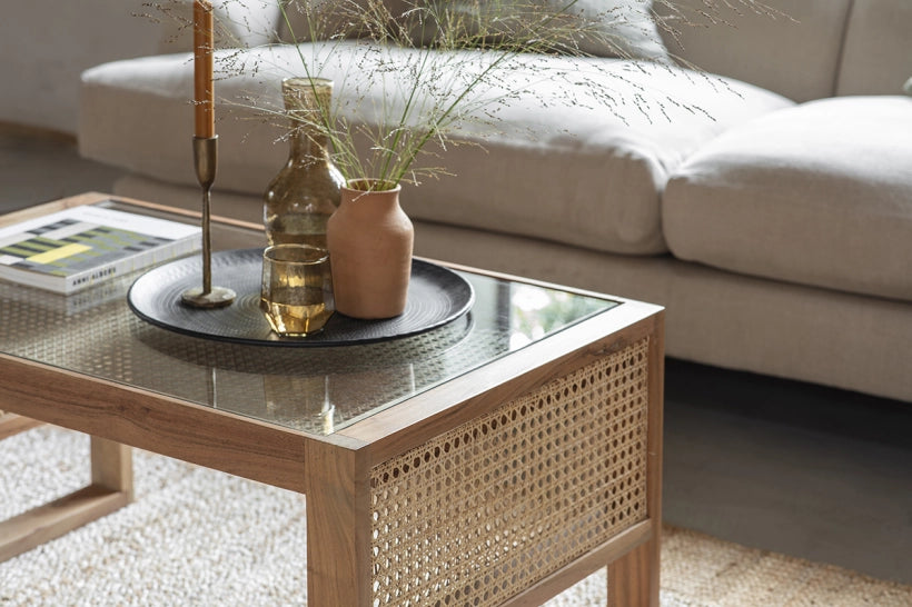 Bangorang Cane & Glass Coffee Table