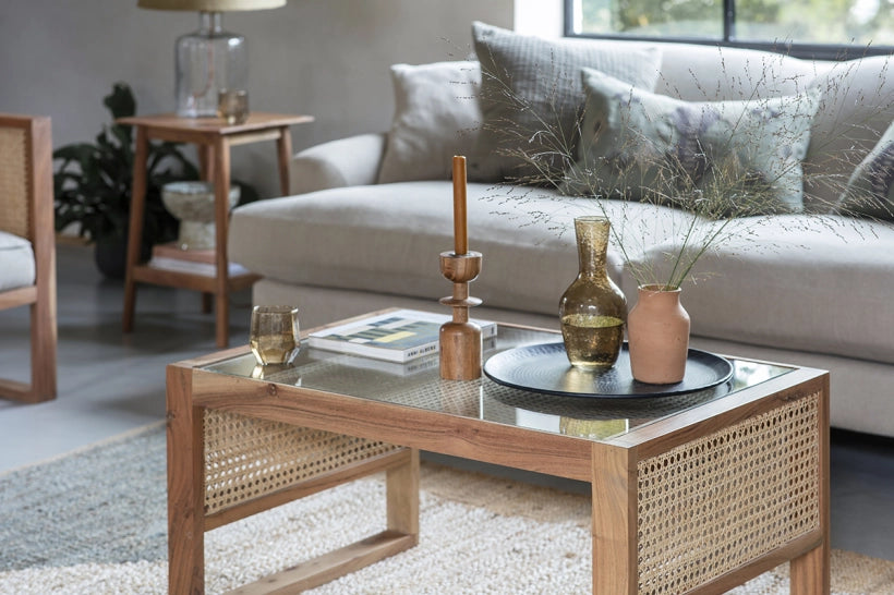 Bangorang Cane & Glass Coffee Table