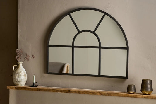 Myumi Iron Overmantel Arch Mirror