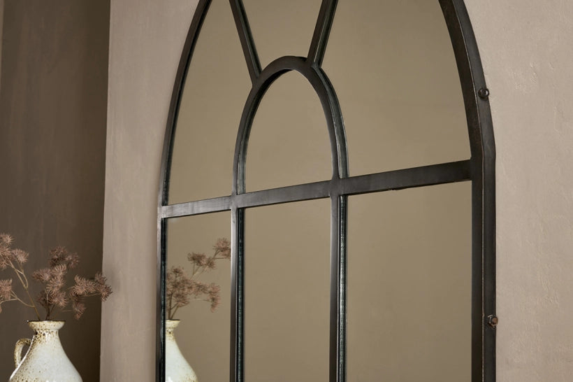 Myumi Iron Overmantel Arch Mirror