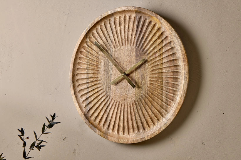 Versa Mango Wood Clock