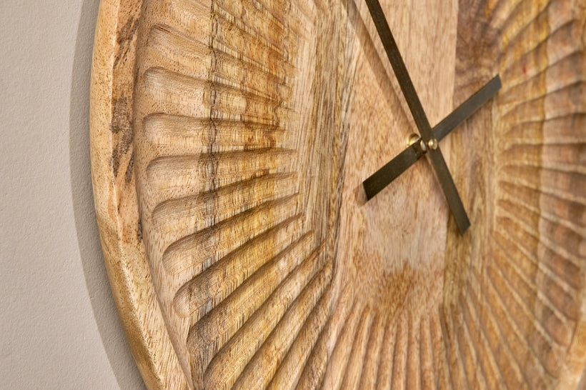 Versa Mango Wood Clock