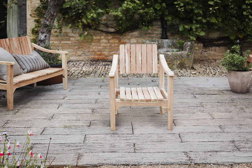 Eve Slatted Wooden Armchair