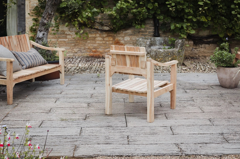 Eve Slatted Wooden Armchair