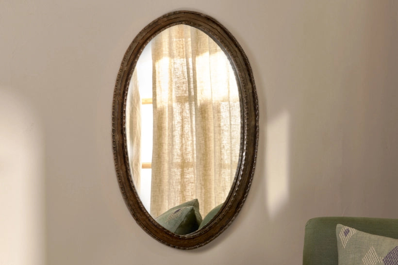 Demi Oval Iron Mirror