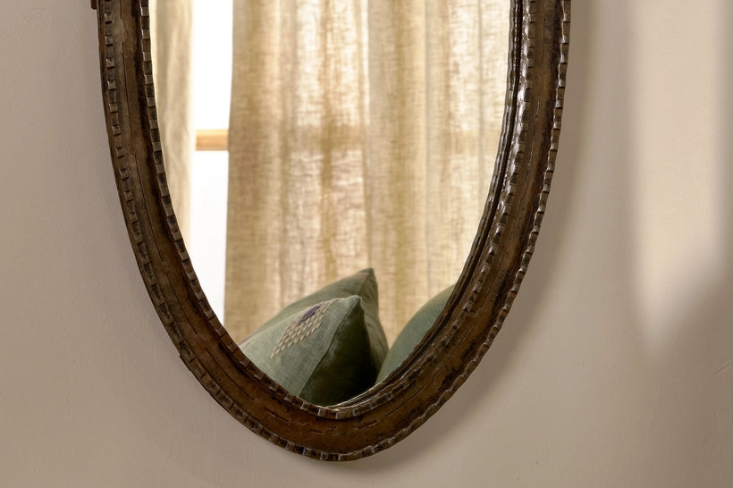 Demi Oval Iron Mirror