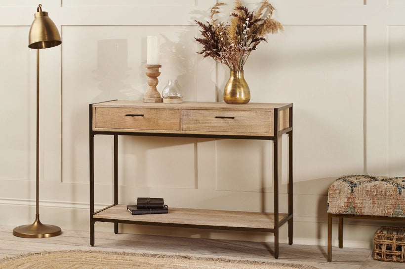 Yuzu Mango Wood Console Table