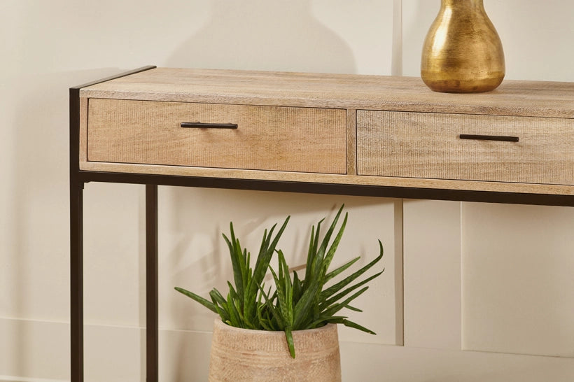 Yuzu Mango Wood Console Table