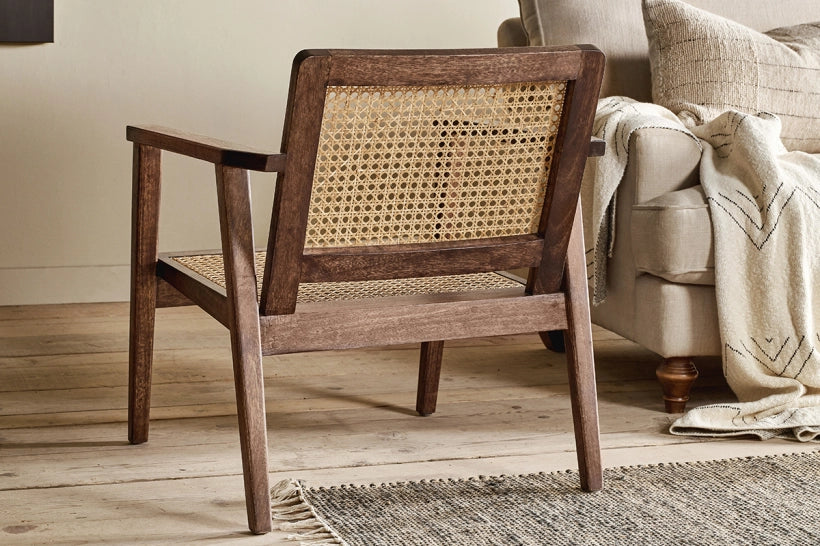 Xun Mango Wood & Cane Occasional Chair