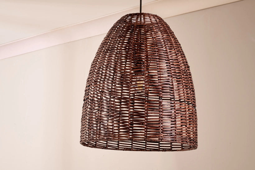 Nono Rattan Conical Pendant - Medium