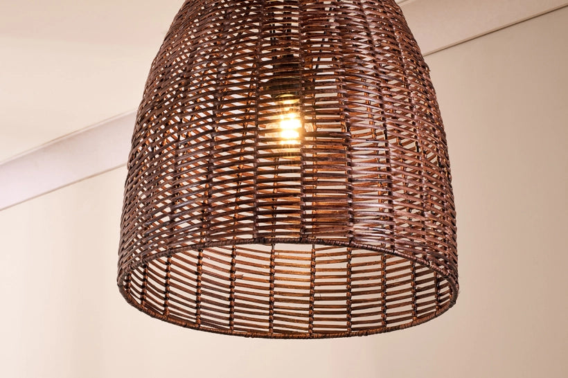 Nono Rattan Conical Pendant - Medium