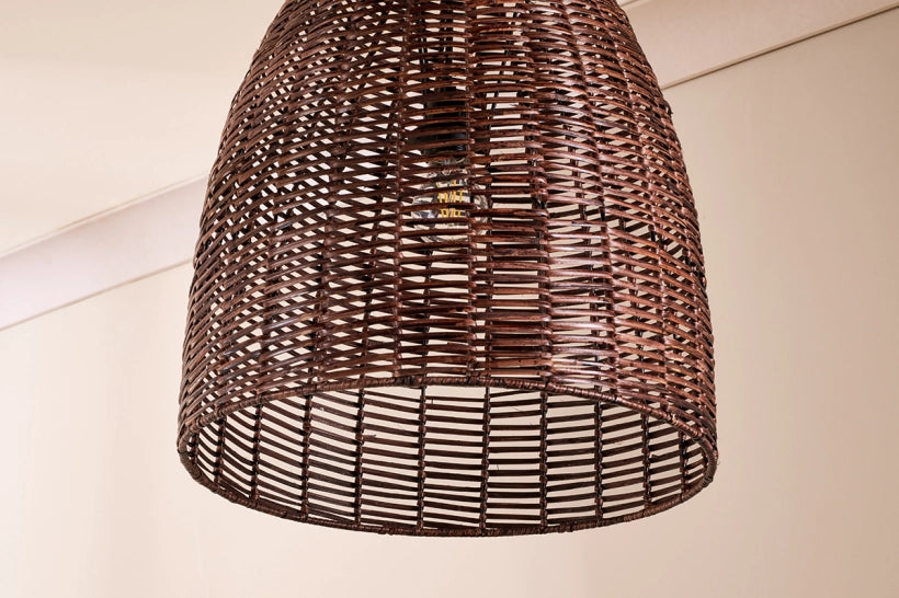 Nono Rattan Conical Pendant - Medium