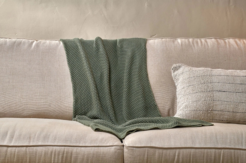 Waffle Stitch Cotton Throw