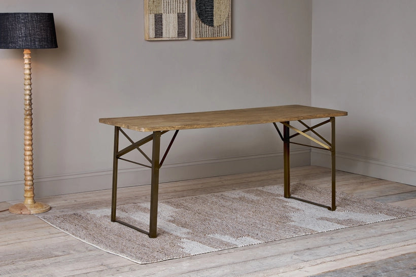 Skimm Mango Wood Folding Dining Table