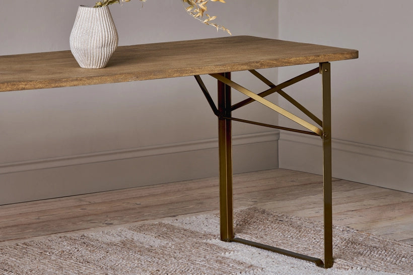 Skimm Mango Wood Folding Dining Table