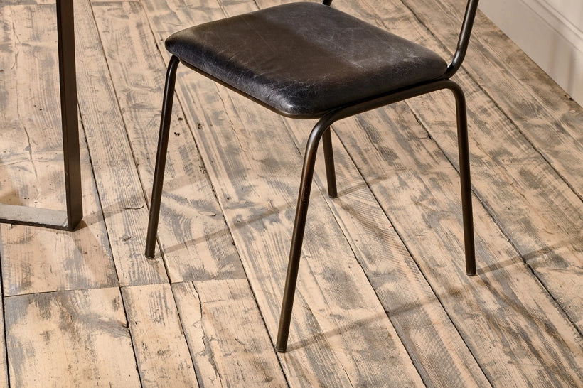 Nikkei Leather & Cane Dining Chair