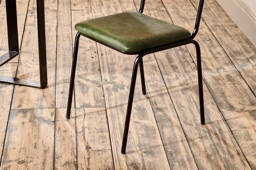 Nikkei Leather & Cane Dining Chair