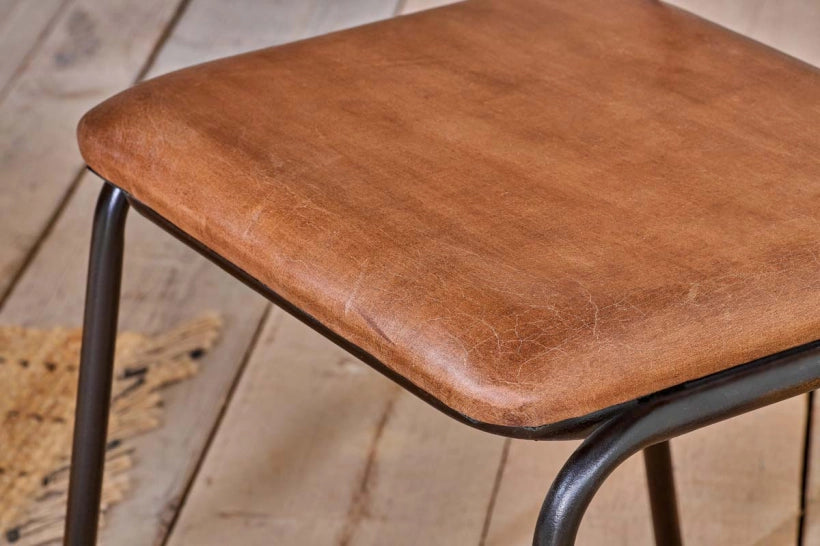 Nikkei Leather & Cane Dining Chair