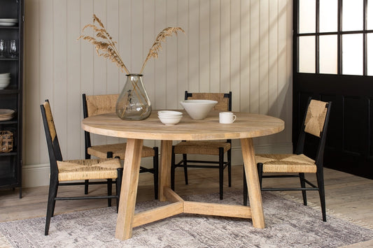 Ume Mango Wood Round Dining Table