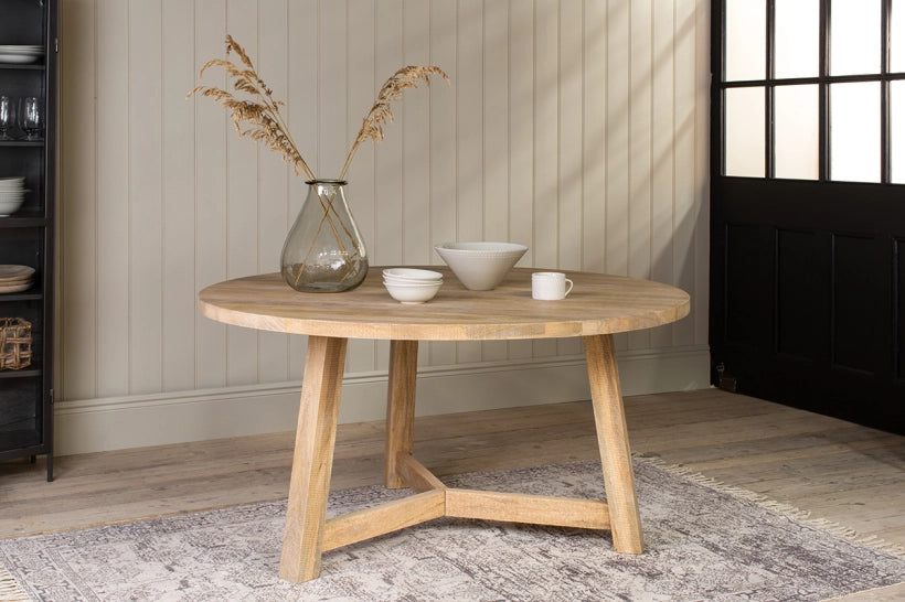 Ume Mango Wood Round Dining Table