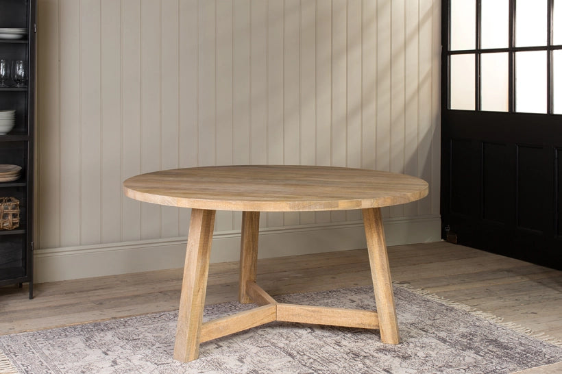 Ume Mango Wood Round Dining Table