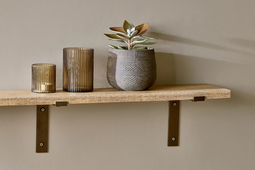 Haku Mango Wood & Iron Shelf - Large