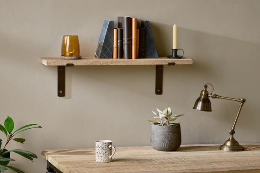 Haku Mango Wood & Iron Shelf - Medium