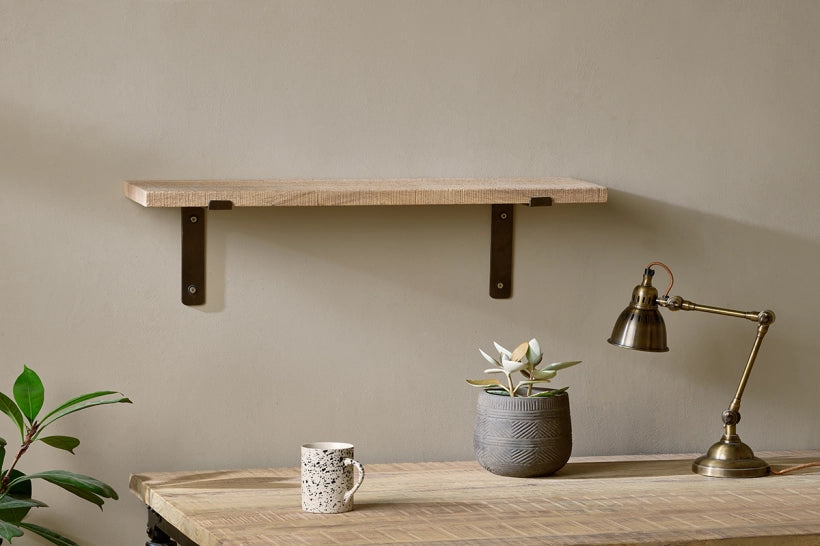 Haku Mango Wood & Iron Shelf - Medium