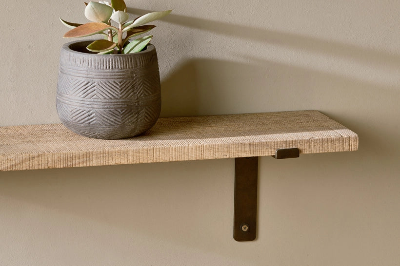 Haku Mango Wood & Iron Shelf - Medium