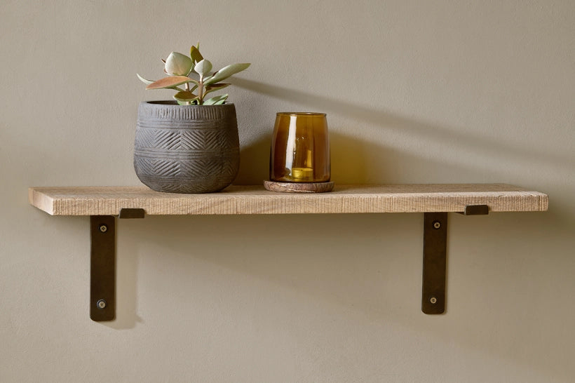 Haku Mango Wood & Iron Shelf - Medium