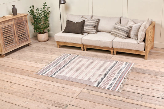 Karis Cotton Block Printed Rug