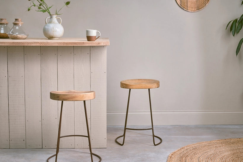 Suum Mango Wood Stool - Short