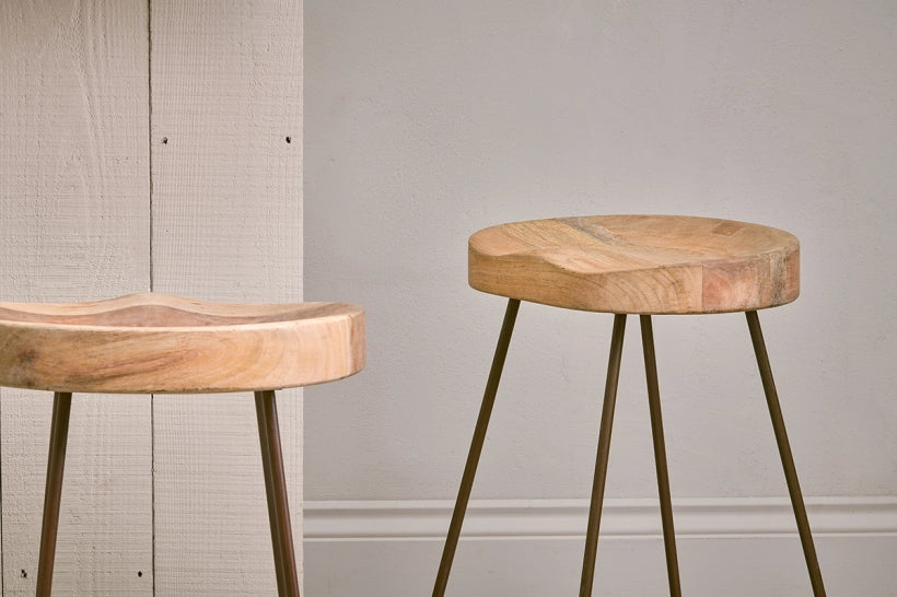 Suum Mango Wood Stool - Short