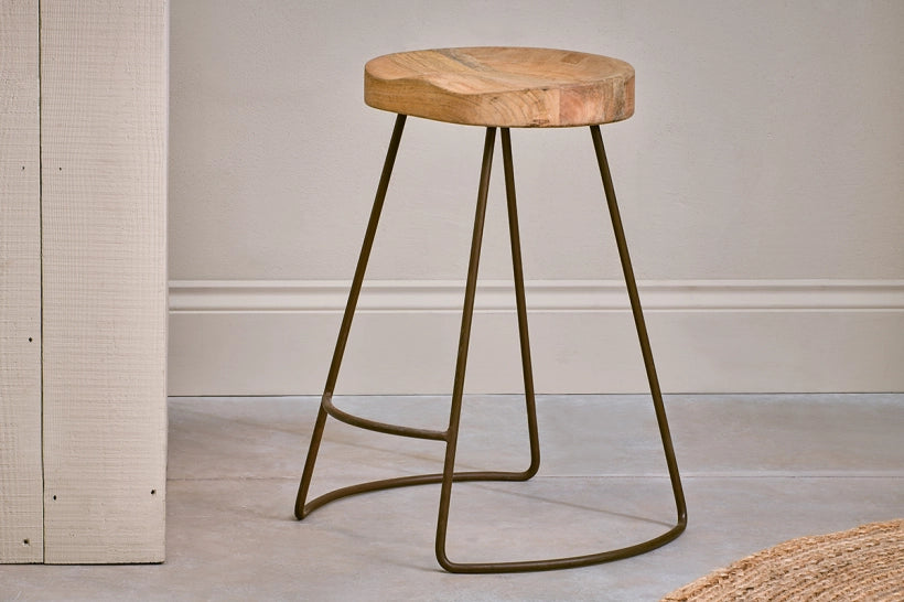 Suum Mango Wood Stool - Short