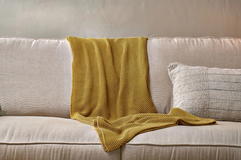 Waffle Stitch Cotton Throw