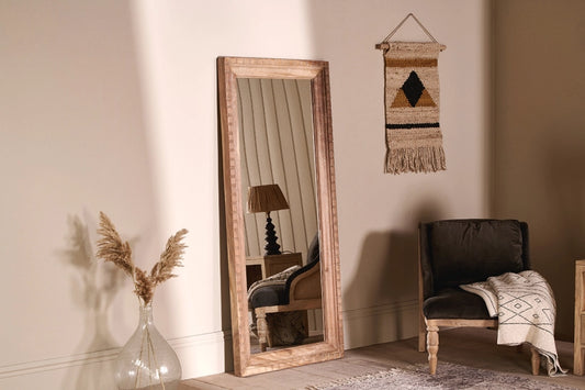 Cairne Reclaimed Wood Carved Full Length Mirror