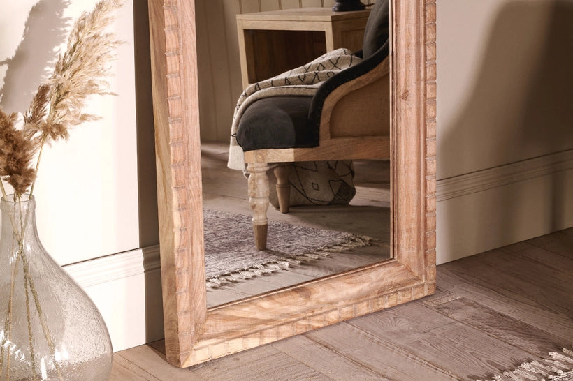 Cairne Reclaimed Wood Carved Full Length Mirror