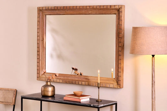 Cairne Reclaimed Wood Carved Mirror