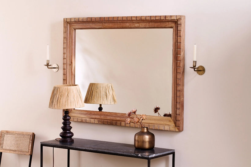 Cairne Reclaimed Wood Carved Mirror