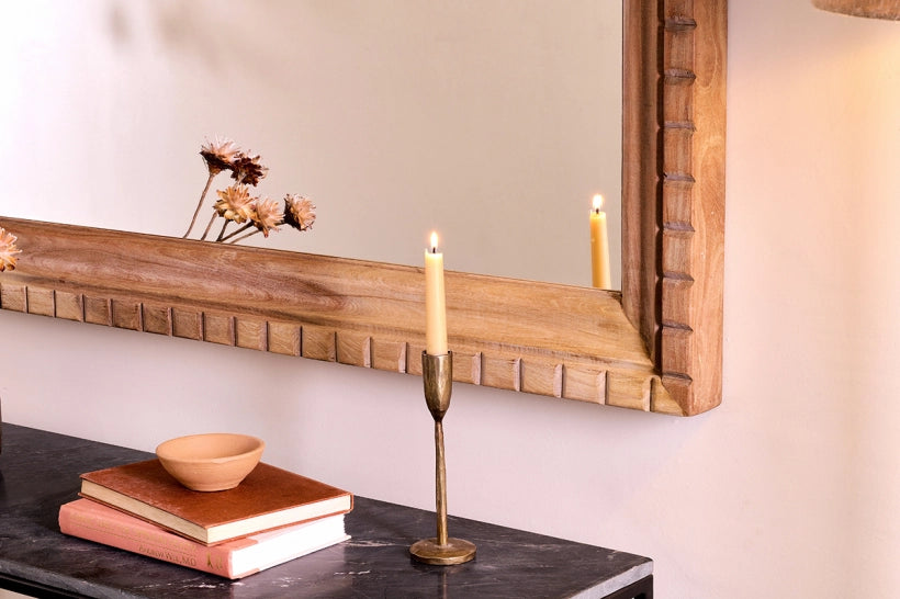 Cairne Reclaimed Wood Carved Mirror