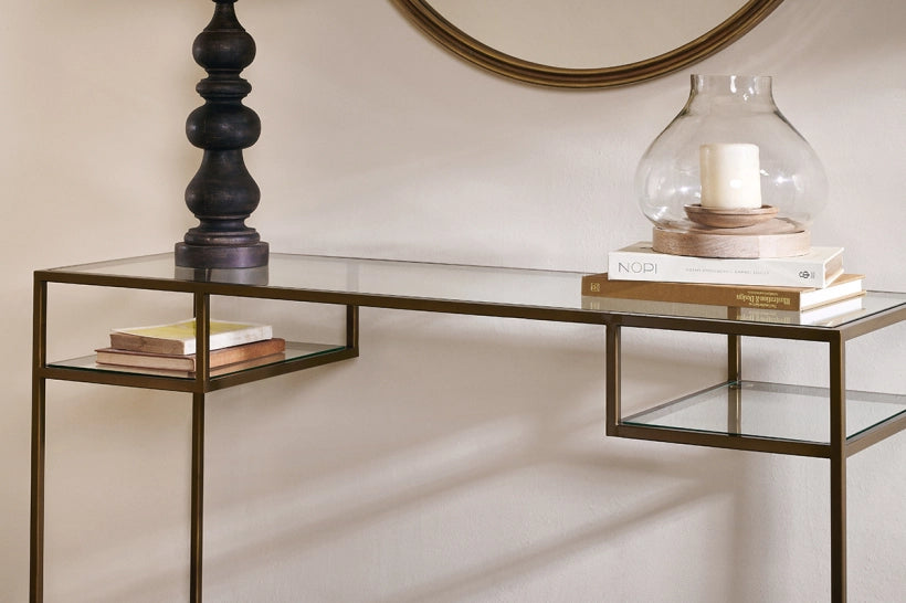 Nioi Iron & Glass Console Table