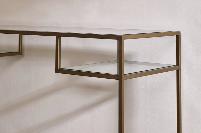 Nioi Iron & Glass Console Table