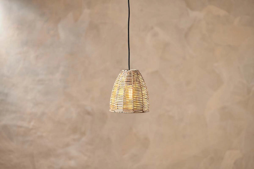 Nono Rattan Conical Pendant - Extra Small