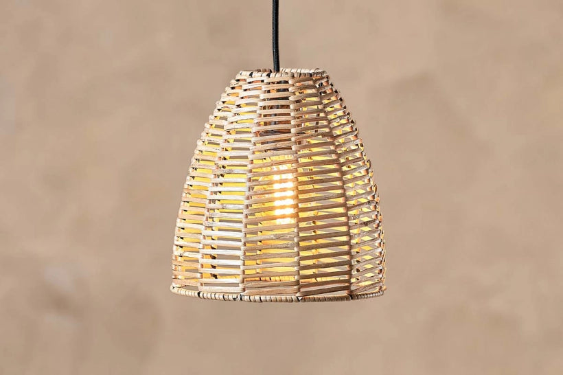 Nono Rattan Conical Pendant - Extra Small