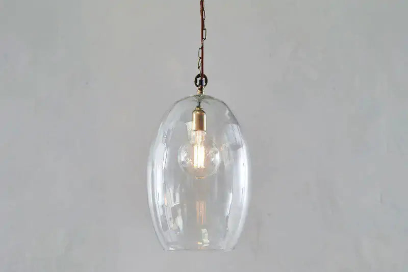 Opti Recycled Glass Pendant - Large Oval